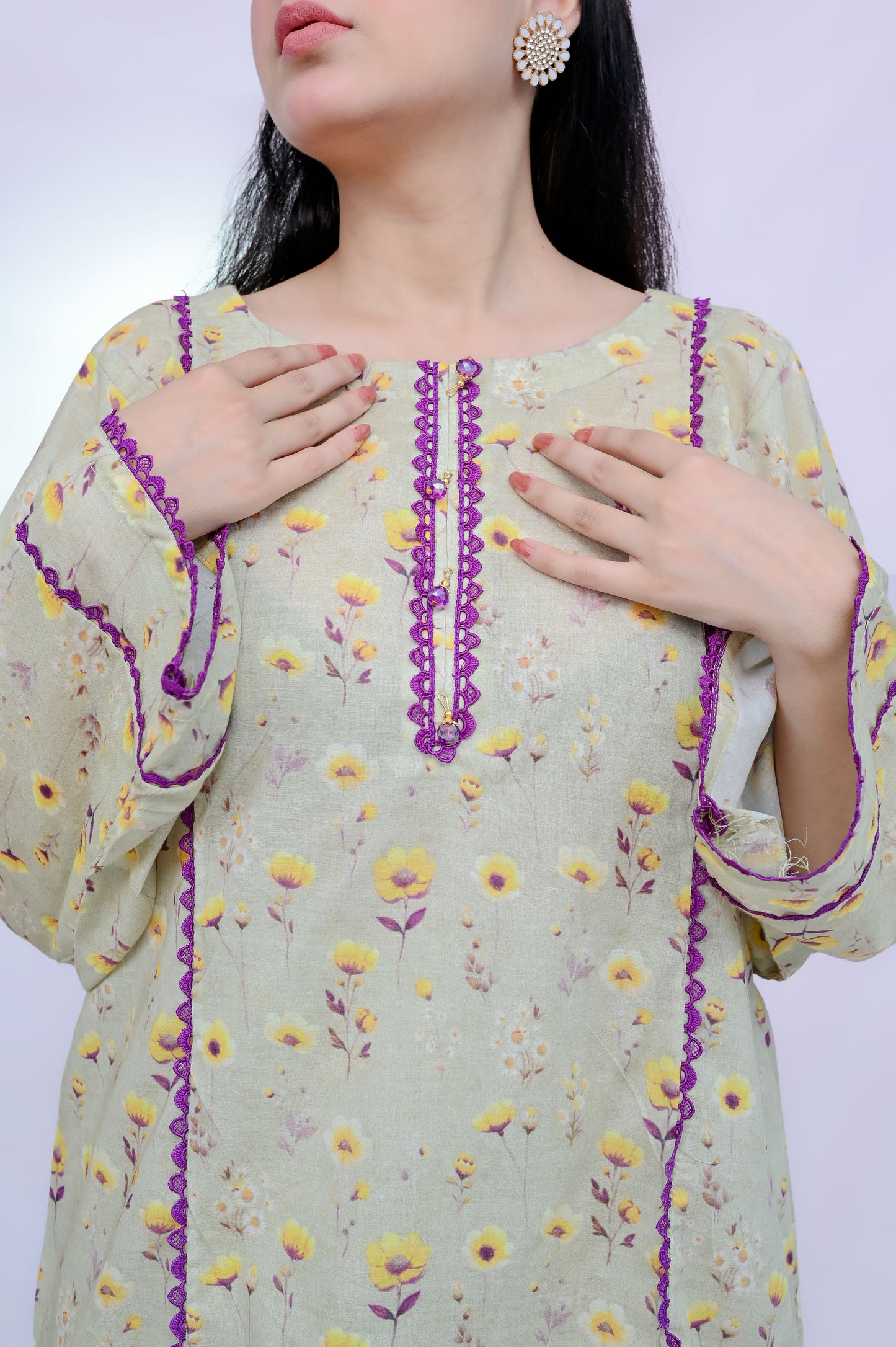 Daisy 3-Piece Lawn Suit Unstitched (A-114)