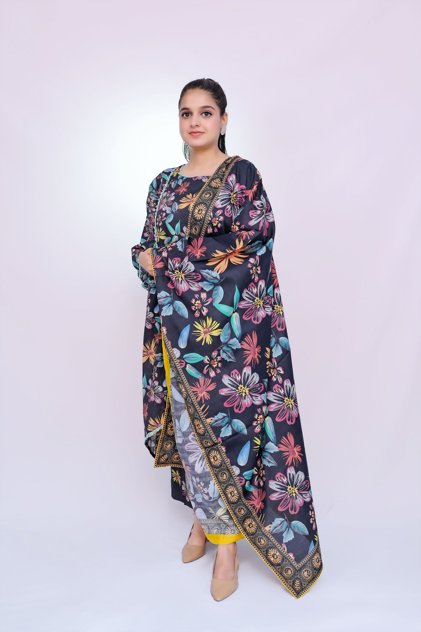 Botanical 3-Piece Lawn Suit Unstitched (A-106)