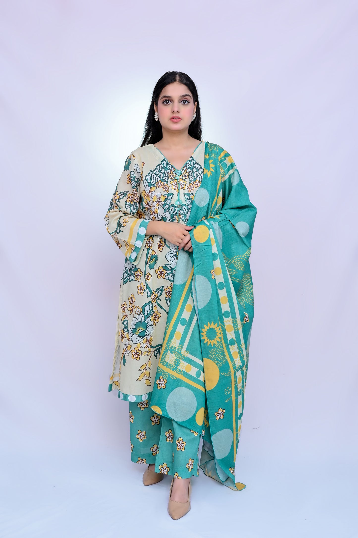 Daffodil 3-Piece Lawn Suit Unstitched (A-103)