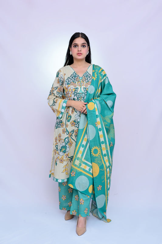 Daffodil 3-Piece Lawn Suit Unstitched (A-103)