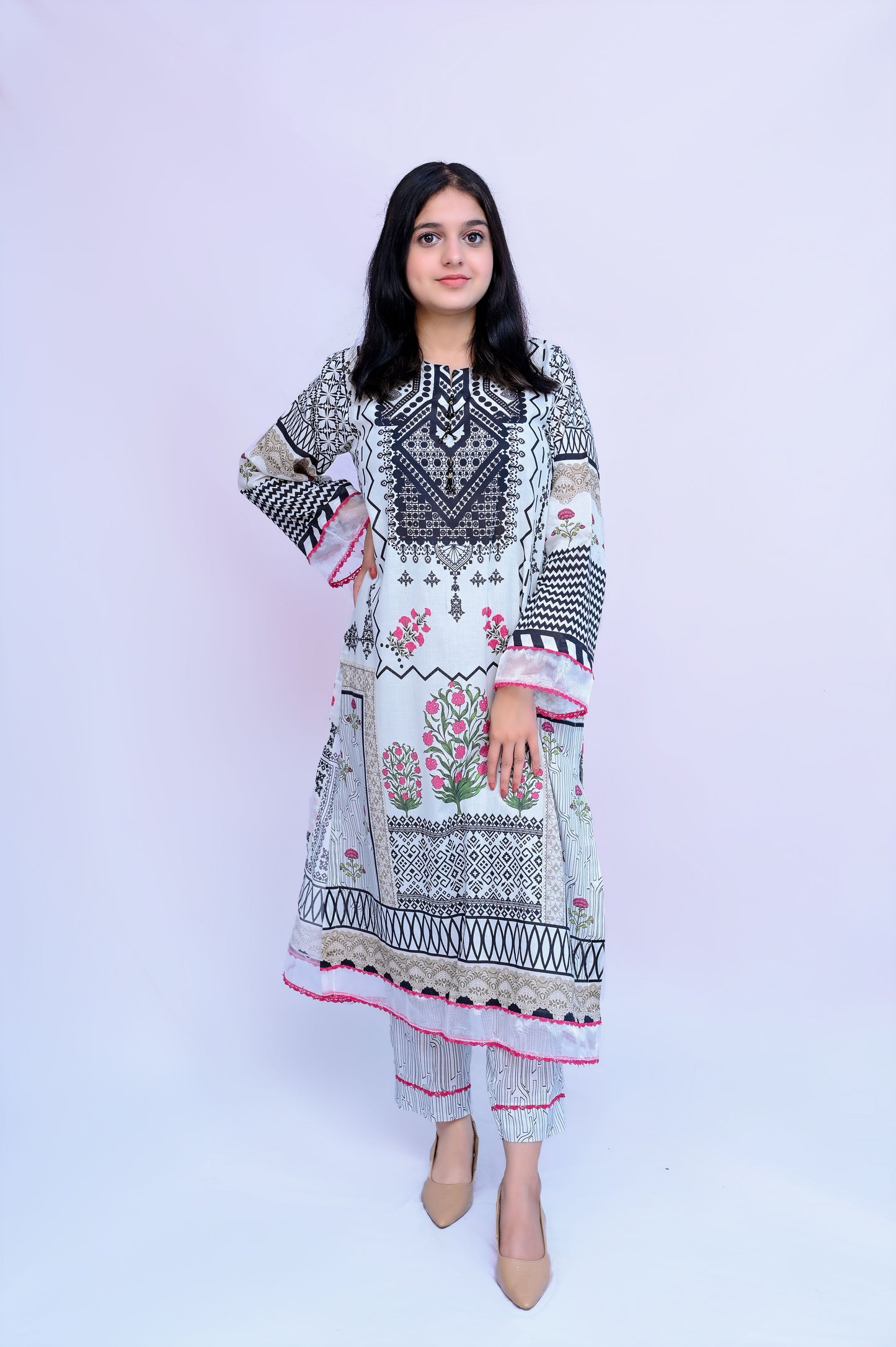 Jacinto 3-Piece Lawn Suit Unstitched (A-101)