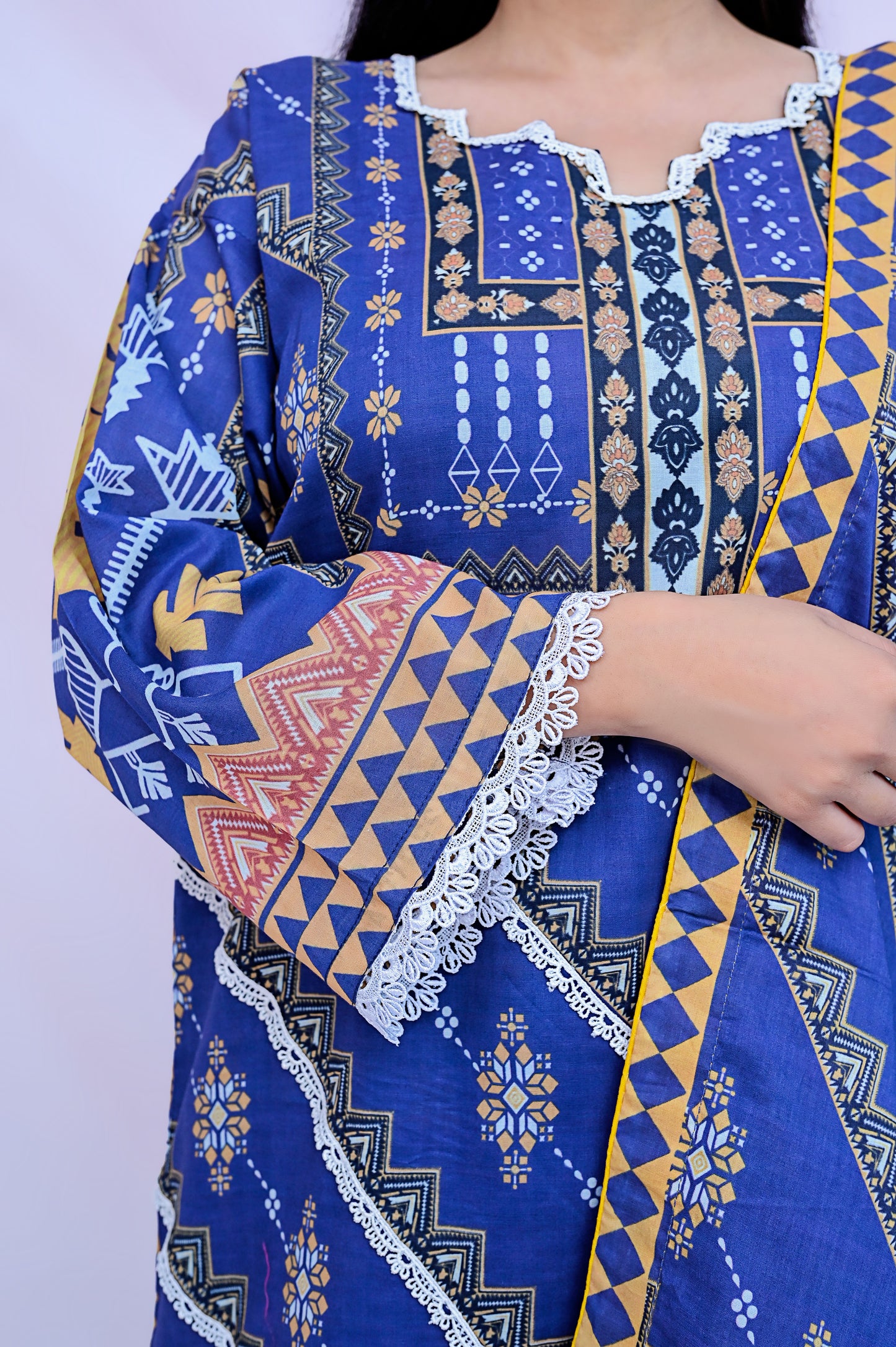 Argyl 3-Piece Lawn Suit Unstitched (A-102)