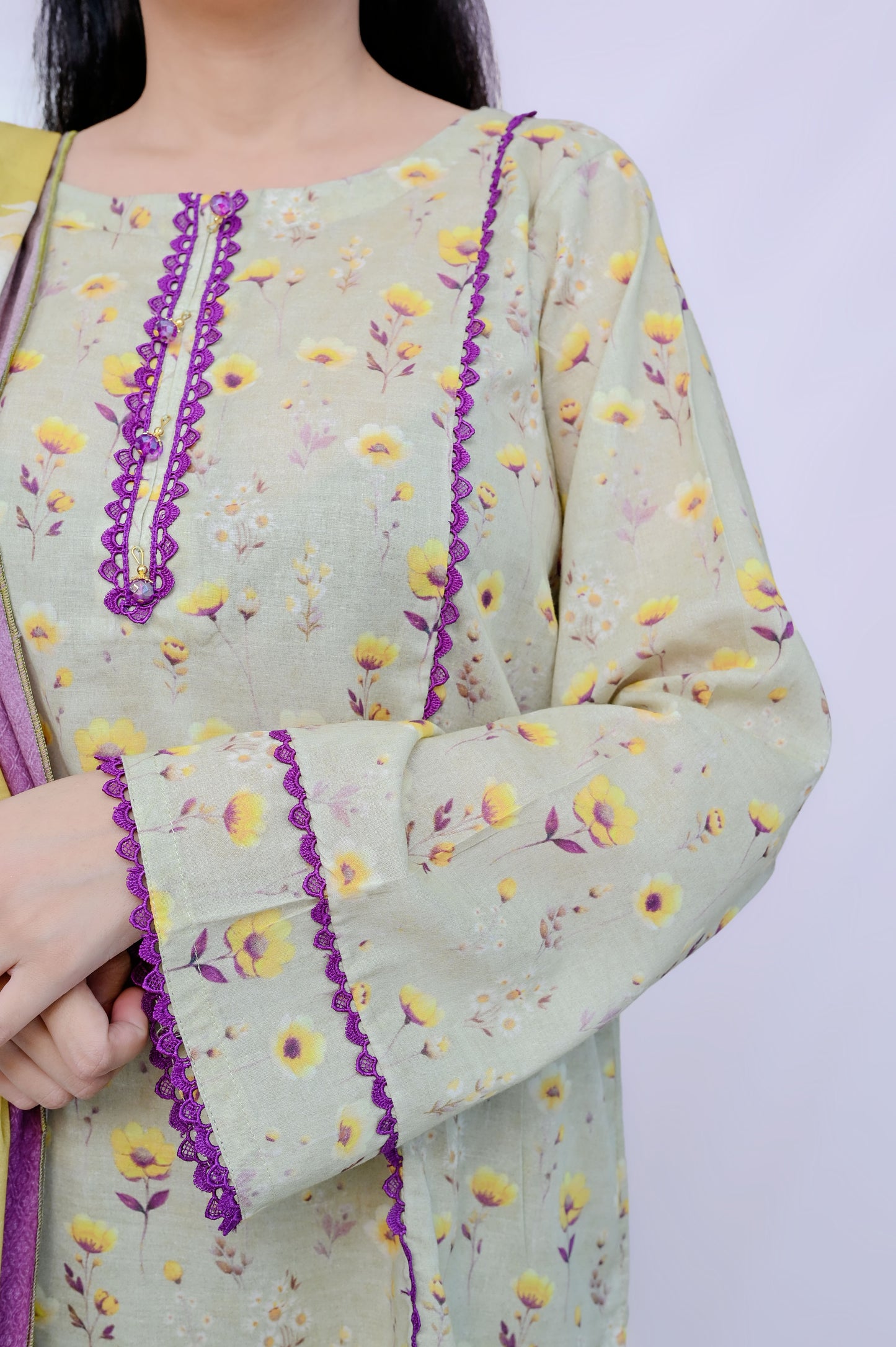 Daisy 3-Piece Lawn Suit Unstitched (A-114)