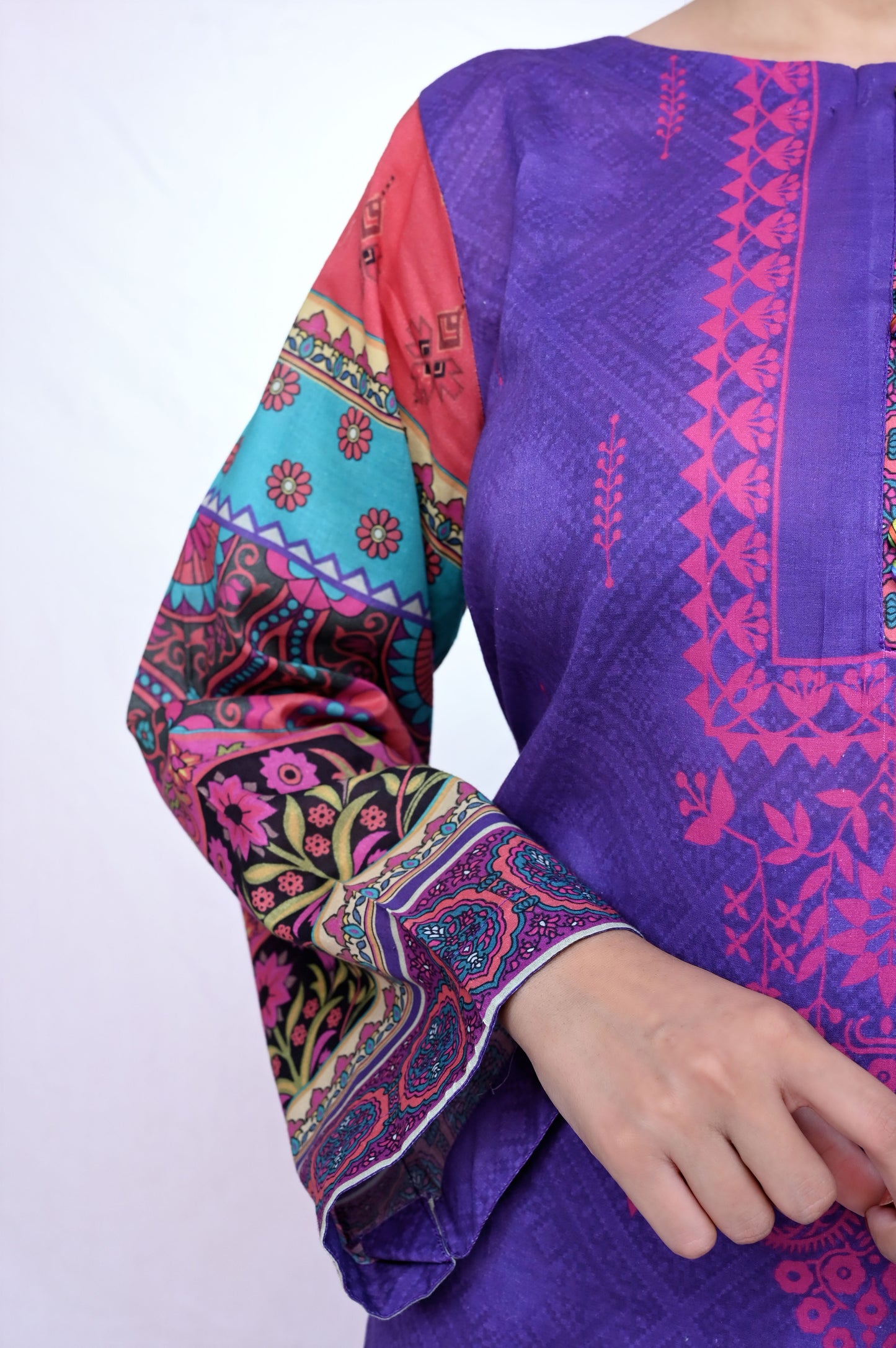 Geometric 3-Piece Lawn Suit Unstitched (A-111)