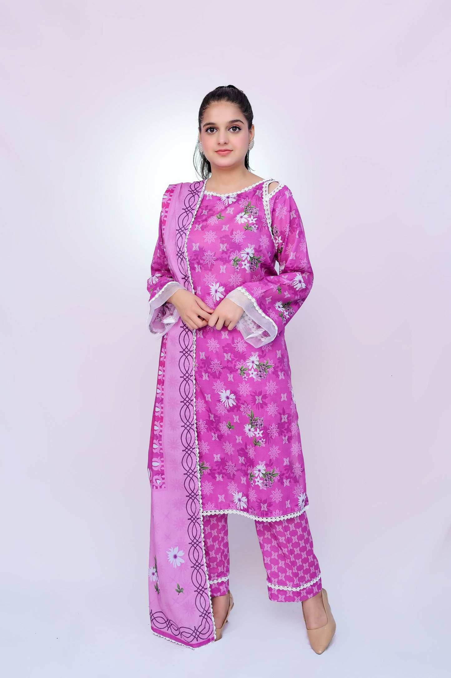 Orchid 3-Piece Lawn Suit Unstitched (A-104)