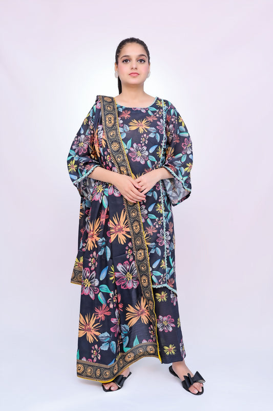 Botanical 3-Piece Lawn Suit Unstitched (A-106)