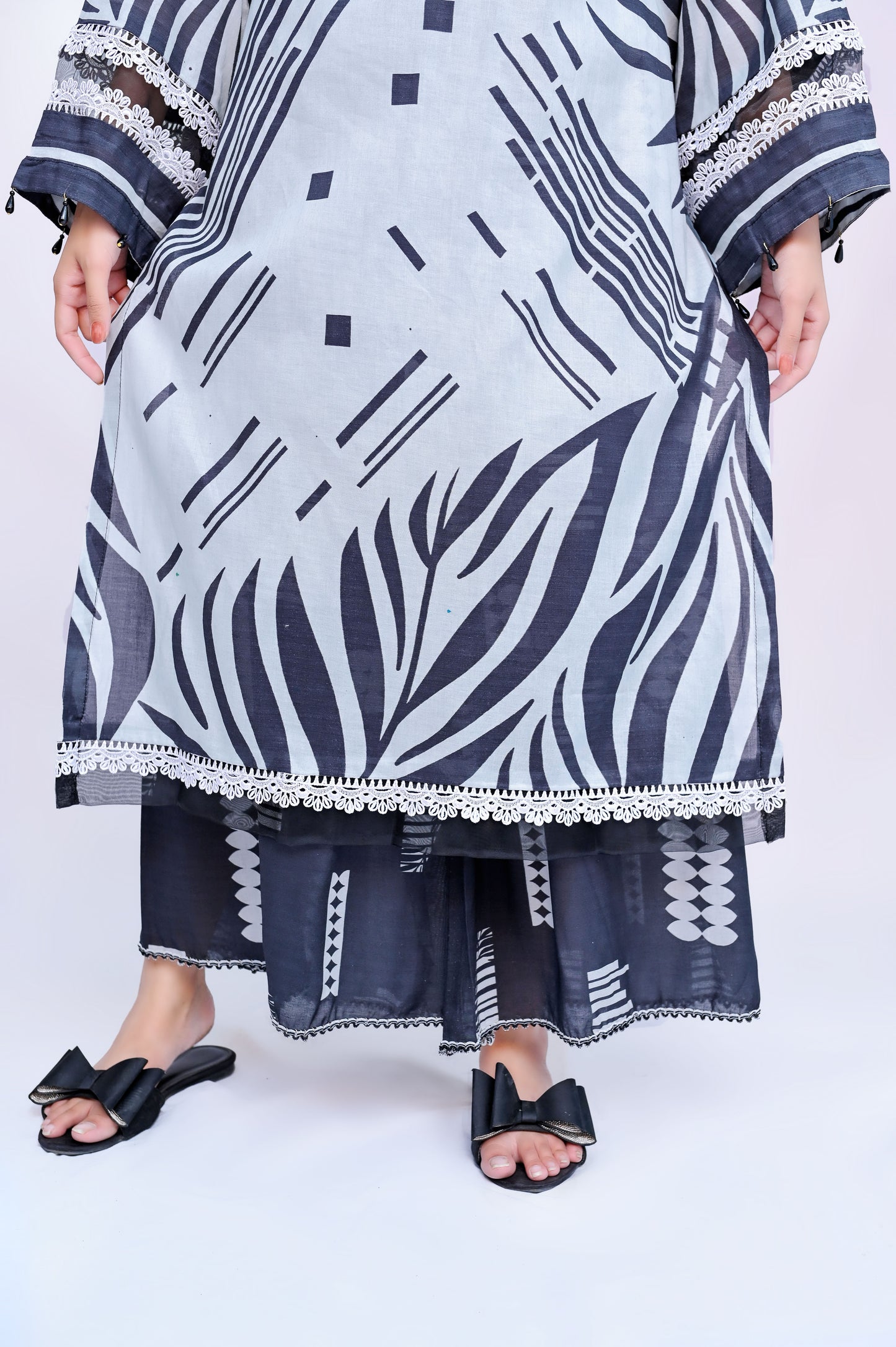 Western 3-Piece Lawn Suit Unstitched (A-108)