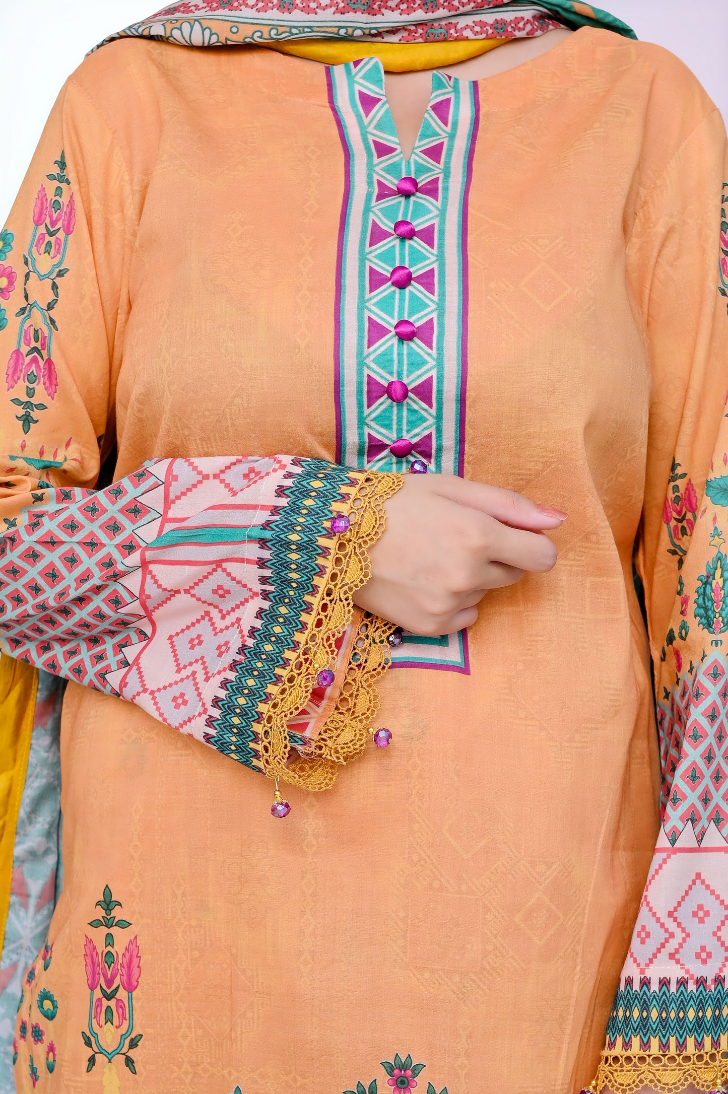 Tropical 3-Piece Lawn Suit Unstitched (A-115)