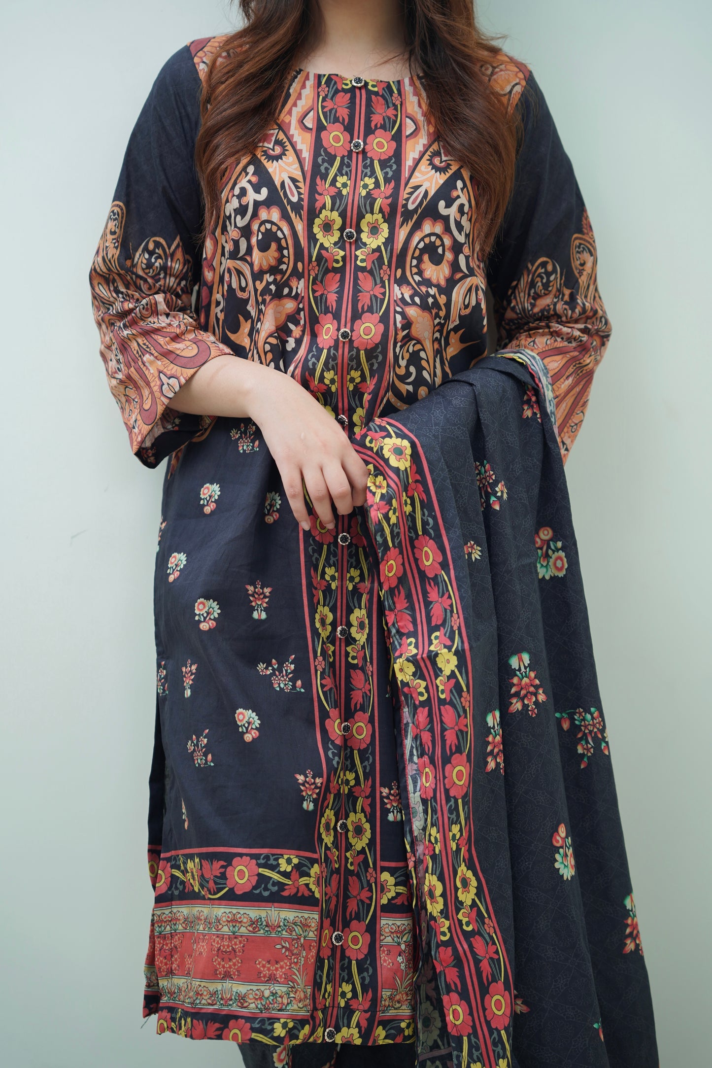 Plumeria 3-Piece Lawn Suit Unstitched (A-116)