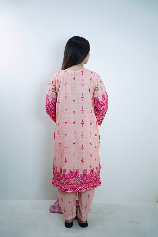 Blush Radiance 3-Piece Lawn Suit Unstitched (A-125)