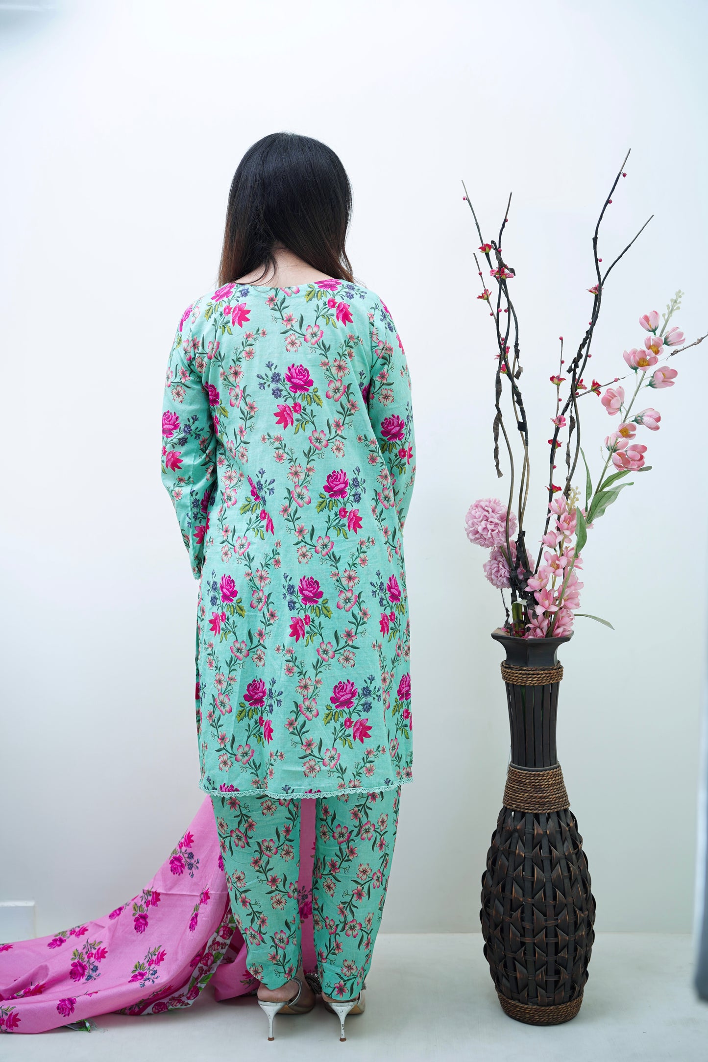 Mist Lotus 3-Piece Lawn Suit Unstitched (A-117)